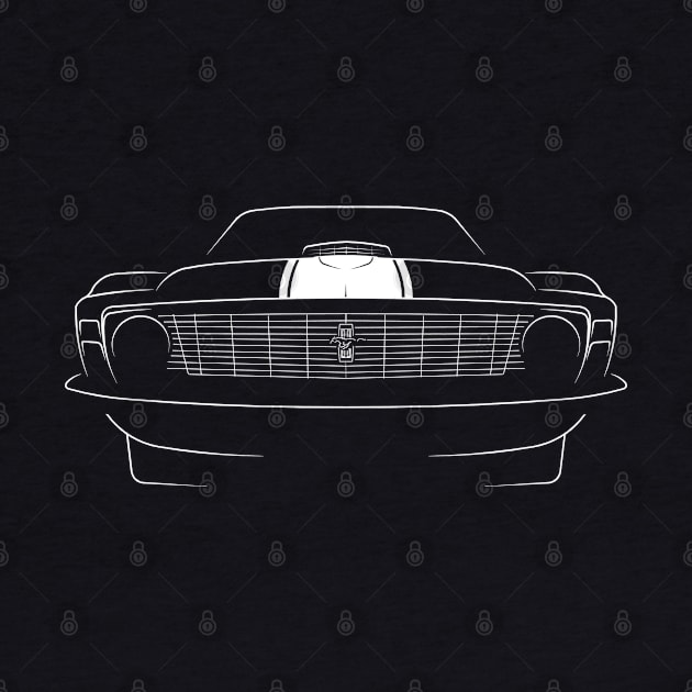 1970 Ford Mustang Boss 302 - front stencil, white by mal_photography